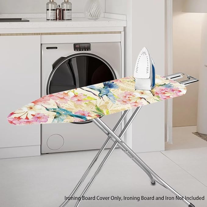 Hummingbird Blossom Ironing Board Cover Large Floral Pattern Extra Wide Table - Image 2