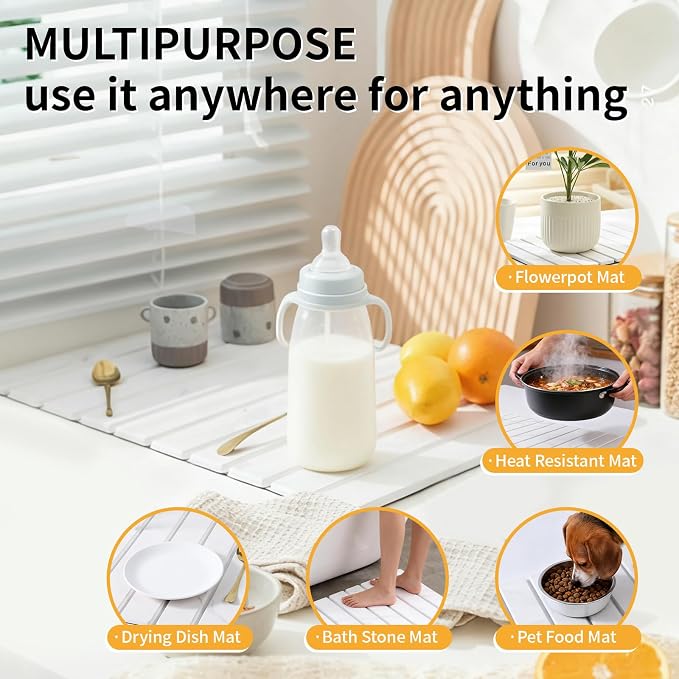 Stone Dish Drying Mat for Kitchen Counter, Any Countertop - Image 7