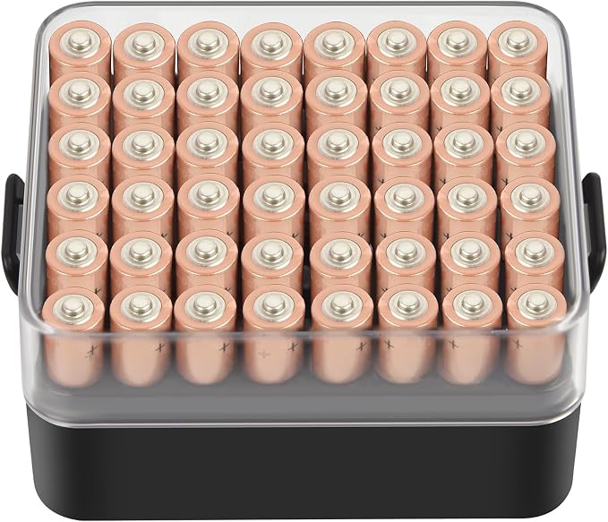 ALCYON Clear Plastic Battery Organizer Storage Case by ALCYON