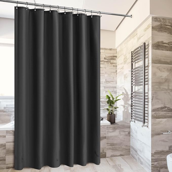 Barossa Design Black Shower Curtain Liner Standard Size - Image 2