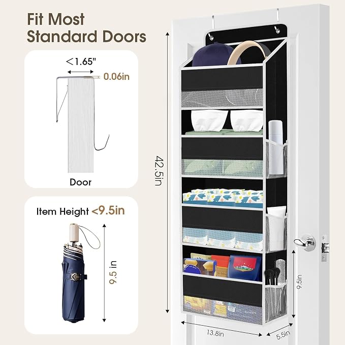1Pack Over The Door Organizer Large Capacity Hanging Storage Room Organizer - Image 2