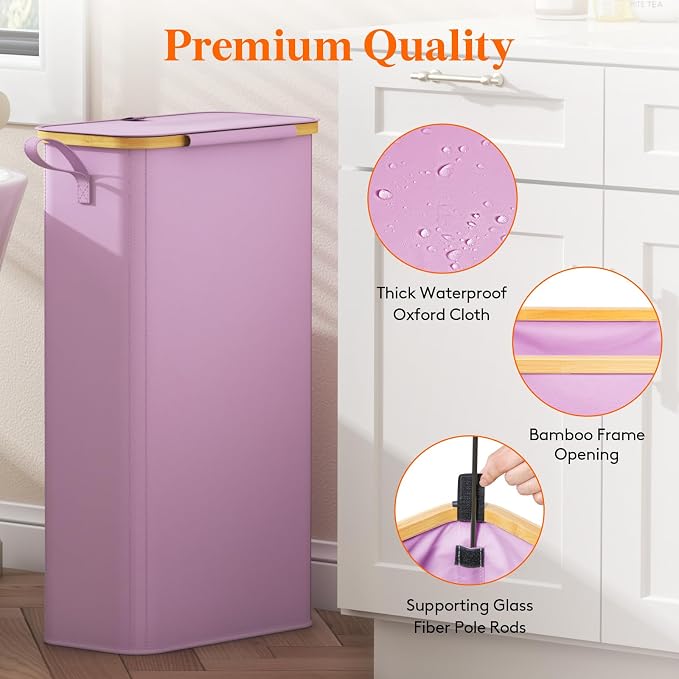 Lifewit 65L Slim Laundry Hamper - Image 7