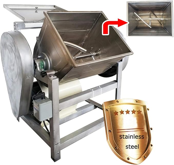 Commercial Dough Mixer, Electric Dough Mixing Machine,304 Stainless Steel Pizza Flour Dough Stand Mixer, Heavy Duty Flour Blender 1500W 30QT/15KG Kneading Capacity