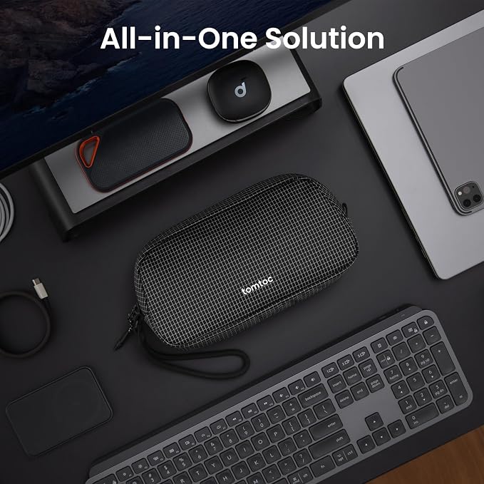 tomtoc Electronics Organizer Travel Case Performance, Cable Tech Pouch | Water - Image 3
