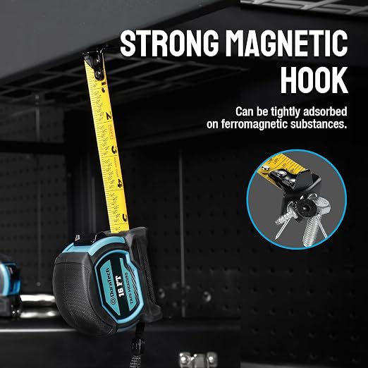 DURATECH 16FT Magnetic Double-Sided Tape Measure, Easy Read Measuring Tape - Image 3