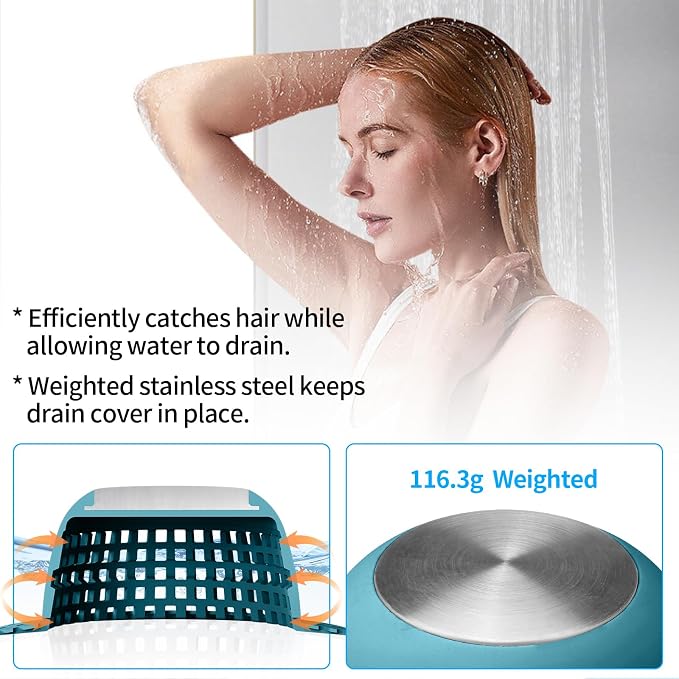 Aluvor Shower Drain Hair Catcher Bathtub Drain Cover Sink Drain Protector | - Image 5