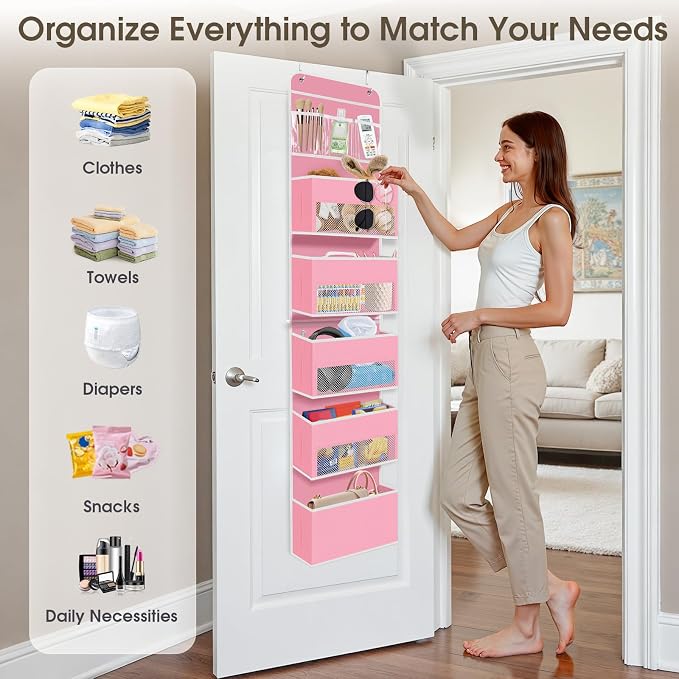 1Pack Over The Door Organizer Large Capacity Hanging Storage Room Organizer - Image 6