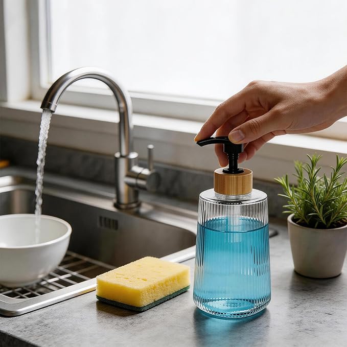 Glass Soap Dispenser, Thickened Glass Hand Soap Dispenser - Image 4