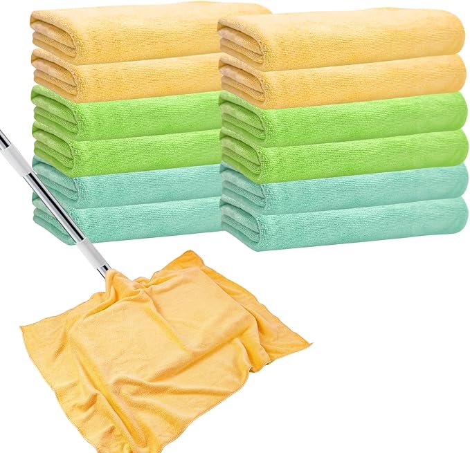 12 Pcs Extra Large Microfiber Cleaning Cloth, Microfiber Towels by CODOHI