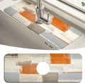 MCALK Orange Kitchen Sink Faucet Mat Splash Guard, Absorbent Quick-Dry Kitchen by MCALK