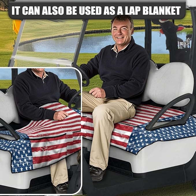 Golf Cart Seat Cushion Cover with Soft Microfiber Fabric and Waterproof Protection for Daily Use on Golf Carts