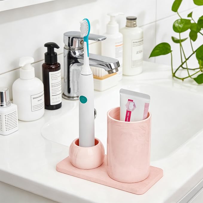 Ceramic Toothbrush Holder & Toothbrush Cup - Image 6
