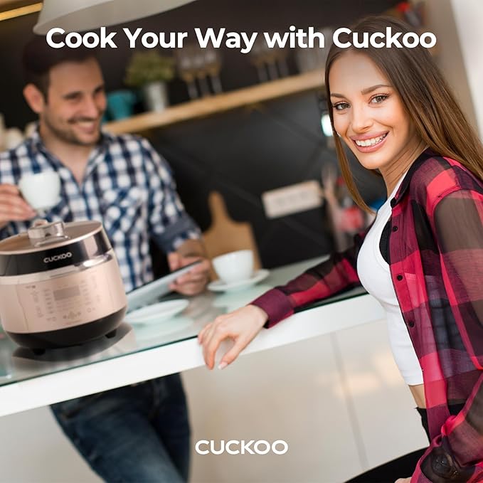 CUCKOO High Pressure Rice Cooker 3-Cup Uncooked / 6-Cup Cooked with Induction Heating Technology, Small Rice Maker with 16 Menu Options and Steam Plate, Voice Guide, Gold (CRP-EHSS0309F)