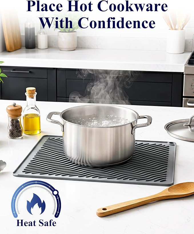 Kitsure 2 Pack Silicone Dish Drying Mat - Image 5