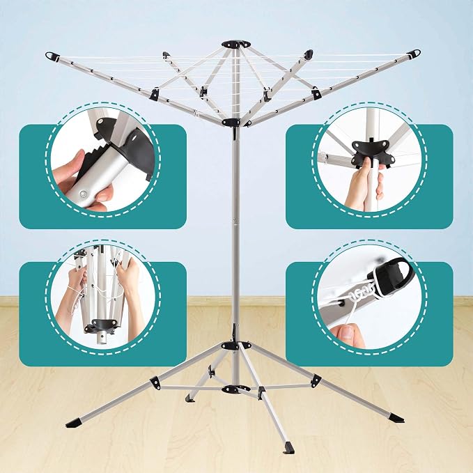 JS HANGER Indoor and Outdoor Portable Clothes Drying Rack - Image 5
