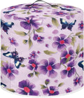 Purple Butterfly Flower Dust Cover for Kitchen Instant Pot Accessories Appliance Cover Quart Pressure Cooker Air Fryer Rice Cooker Kitchen Appliance Dust Covers with Storage Pockets Size L