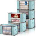 90L Large Storage Bags, 6 Pack Clothes Storage Bins Closet Organizers | by BuddingJoy-BuildaJoyfulLifeforYou