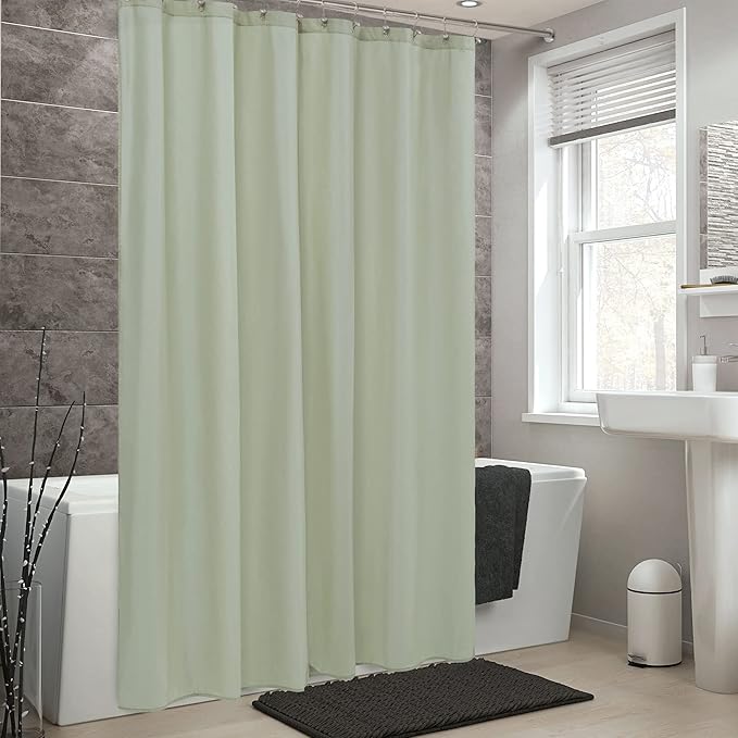 ALYVIA SPRING Waterproof Fabric Shower Curtain or Liner Sage Green - Image 6