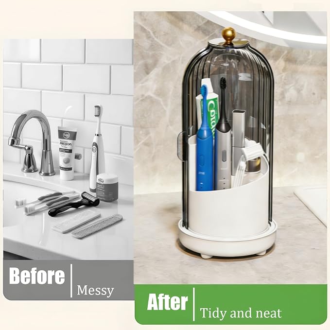 JEESA Dustproof Toothbrush Holder Organizer - Image 6
