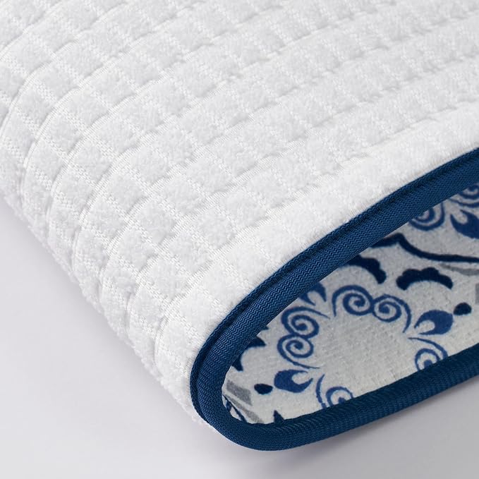 FRESHMINT Dish Drying Mats 2 Pack, Morrocan Tile | Quick Dry, Ultra Absorbent - Image 7