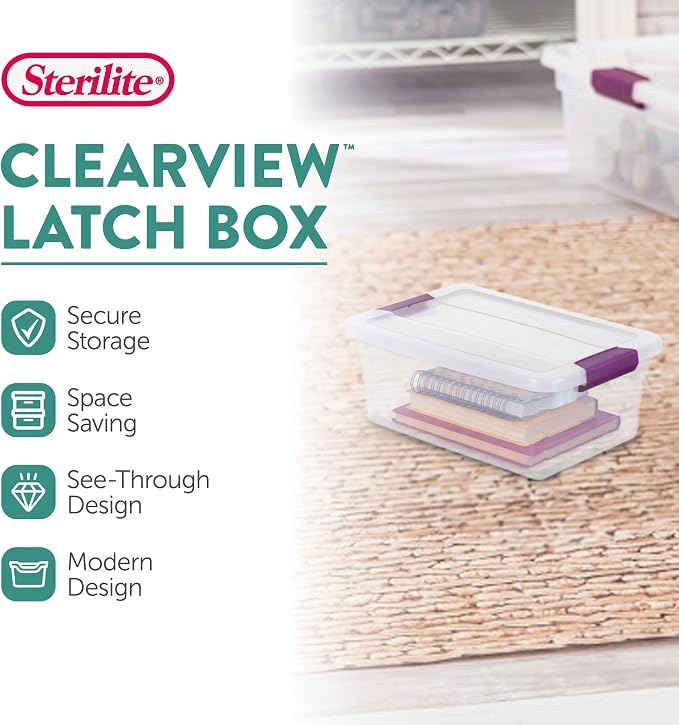 Sterilite ClearView Latch Boxes, Storage Bins - Image 3