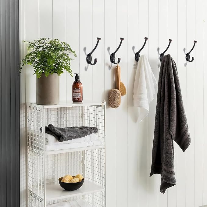 The 10 Pack 5-1/2 inch Oil Rubbed Bronze Coat Hook Venetian mudroom Hooks is - Image 4