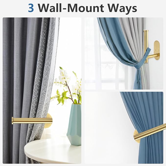 Curtain Tiebacks Hooks Wall Mounted, Curtain Holdbacks Screw-in, Curtain Holders - Image 6