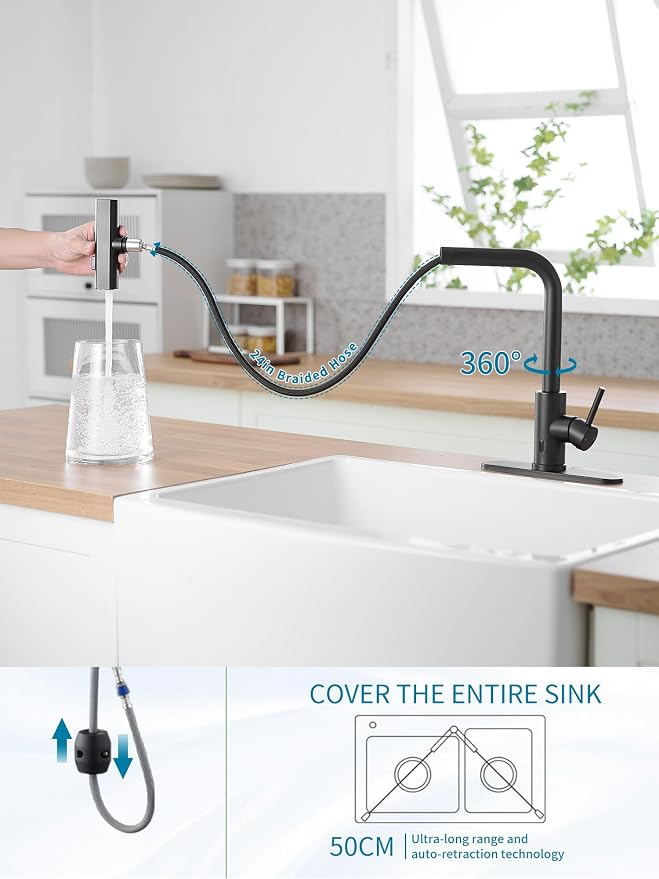 Touchless Black Kitchen Faucets - Image 5