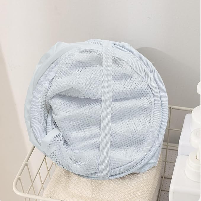 Pop Up Laundry Hamper, Reinforced Mesh Laundry Basket - Image 4