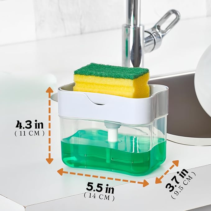 HEFA Dish Soap Dispenser and Sponge Holder - Image 6
