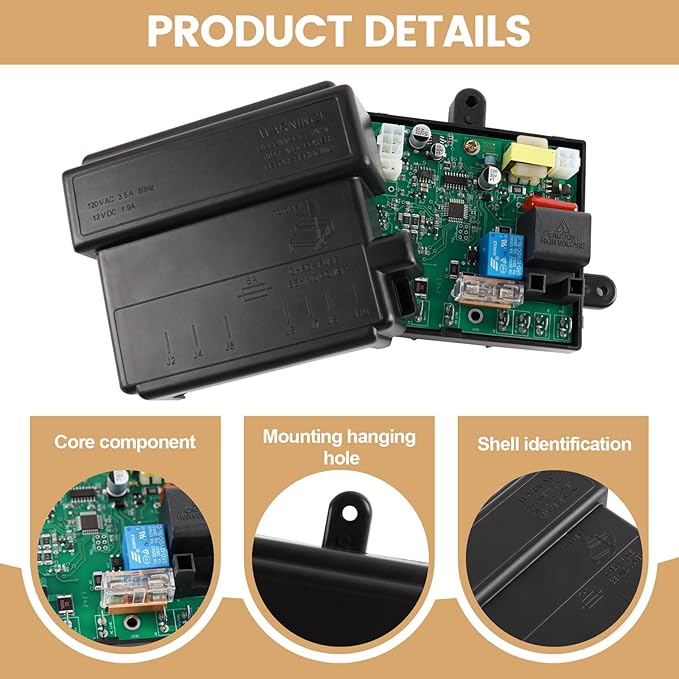 3316348.900 RV Fridge Control Board Compatible with DM2652 RM2852 etc Fridge Fridge Circuit Board, Replace 3316348900 3316348000 3850712013 RV Power Module Board