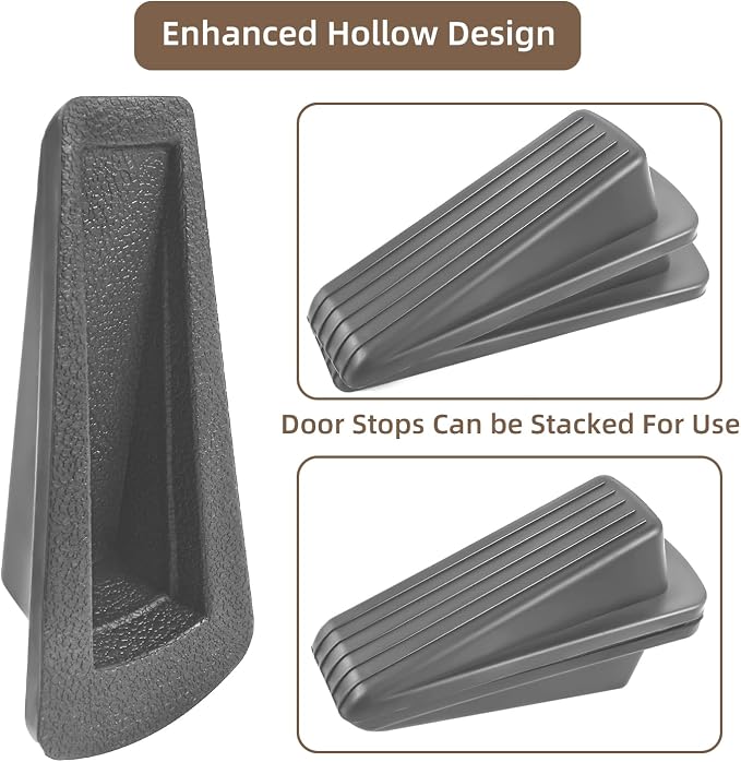 JZWBLILY Door Stoppers for Bottom of Door on Floor, Premium Rubber Door Stopper - Image 4