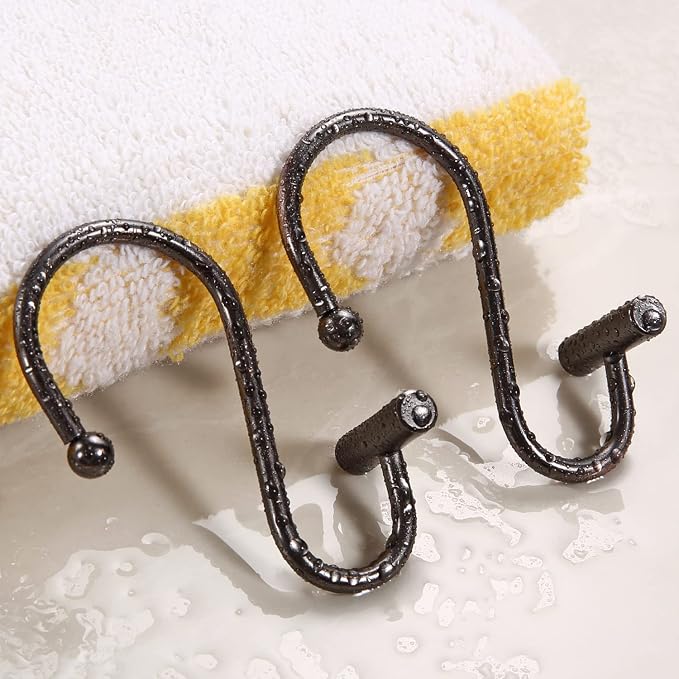 Bronze Shower Curtain Hooks, Rust Proof Shower Curtain Rings - Image 7