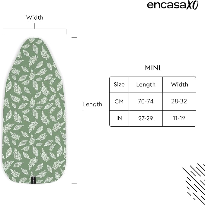 Encasa XO Ironing Board Cover and Pad, Thick Felt 28"x12" - Image 2