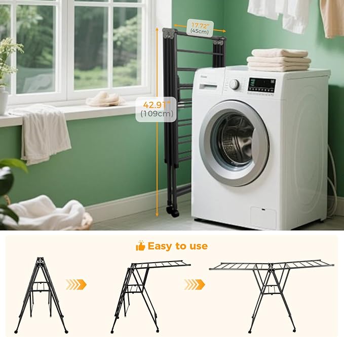 Clothes Rack, 2-Tier Drying Hanger, - Image 5