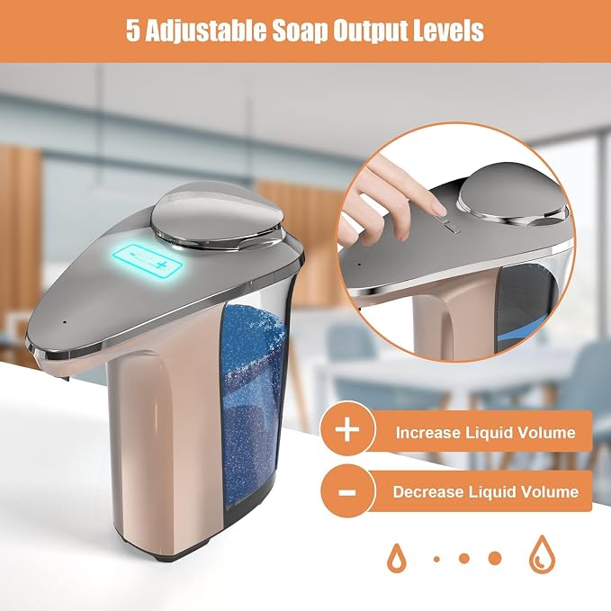 Automatic Soap Dispenser, 17oz Touchless Liquid Dish Soap Dispenser Kitchen | - Image 3