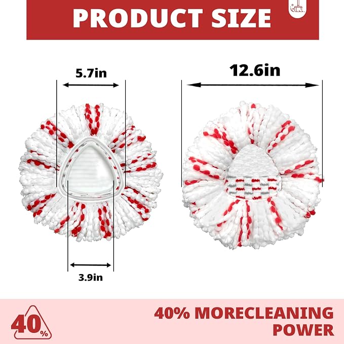 3 Pack Spin Mop Head Replacement - Image 6