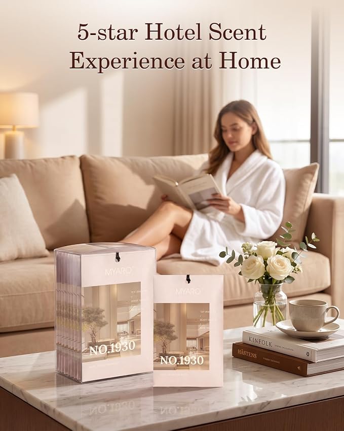 MYARO White Tea Hotel Scented Sachets Gift Set, Closet Freshener 12 Packs - Image 4