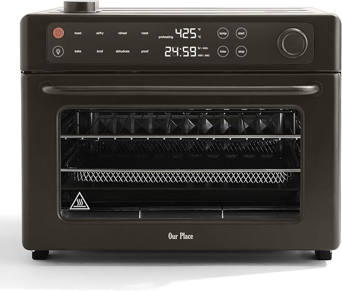 Our Place Wonder Oven Pro | 8-in-1 Digital Air Fryer & Countertop Oven with Basket, Rack, Pan & Tray | 3-Rack, 32 QT Capacity - Air Fry, Toast, Roast, Bake, Reheat, Broil, Proof & Dehydrate | Char