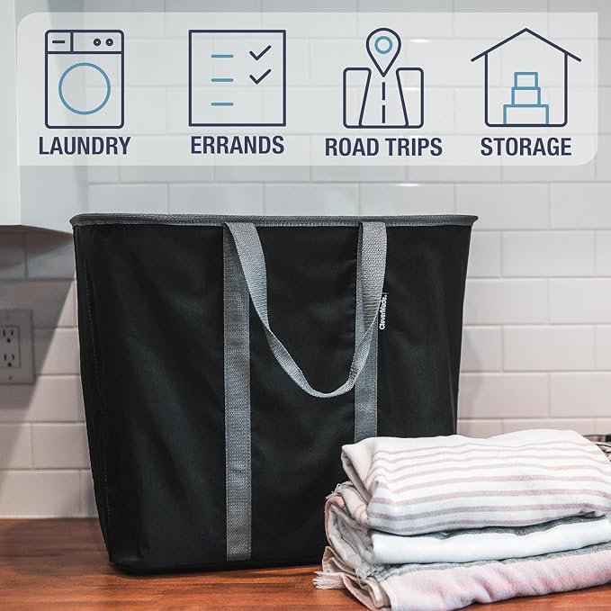 CleverMade Collapsible Laundry Caddy, 64L Pop-Up Hamper, 2 Pack - Image 4