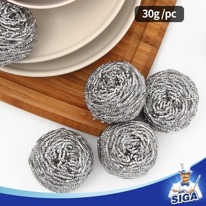 MR.SIGA Stainless Steel Scourer, Steel Wool Scrubbers, metal scrubbers - Image 3