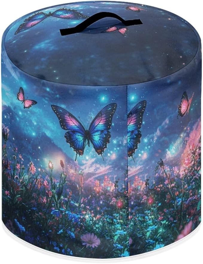 Purple Butterfly Dust Cover Compatible with 3 QT Instant Pot and Extra Accessories for Electric Pressure Cooker Rice Cooker and Air Fryer Insulated Protector Cover Keep Appliance Clean