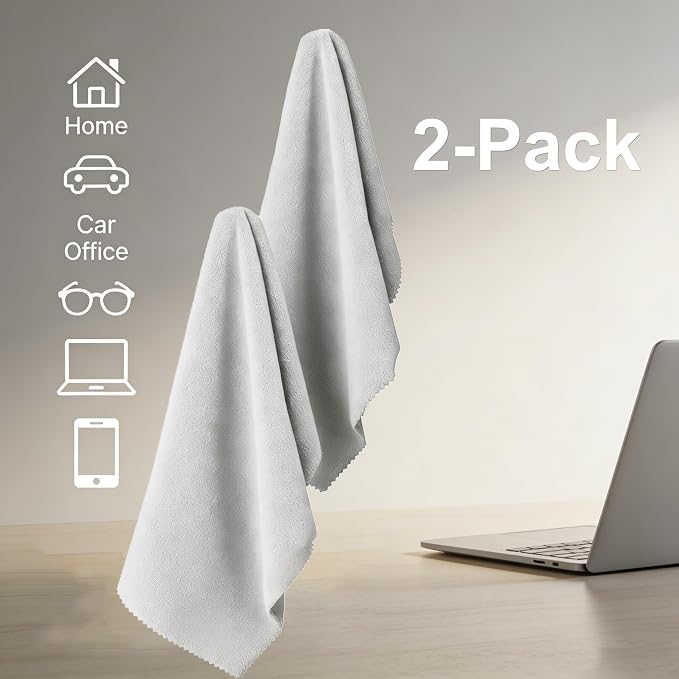 2 Pack Extra Large Microfiber Cleaning Cloth - Image 2