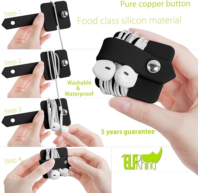 Cord Organizer Earbuds Holder Earphone Wrap Earphones Organizer Headset - Image 4