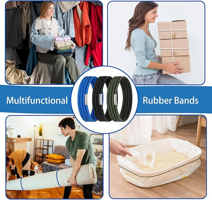 Garbage Can Rubber Bands, Fits 13-30 Gallon Bins, Heavy-duty Trash Can Bands to - Image 5