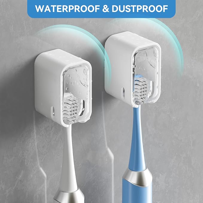 MOPMS Single Slot Toothbrush Holders Wall Mounted - Image 2