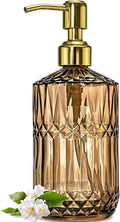 JASAI 18Oz Amber Glass Soap Dispenser by JASAIHOME