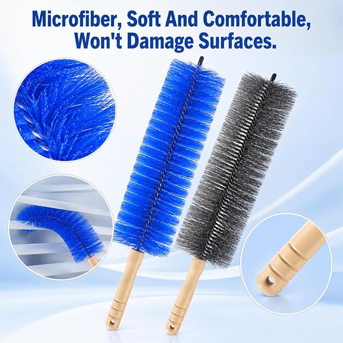 2Pcs Fan Cleaning Brush, Bendable Dust Collector, Car Dust Collectors, - Image 2