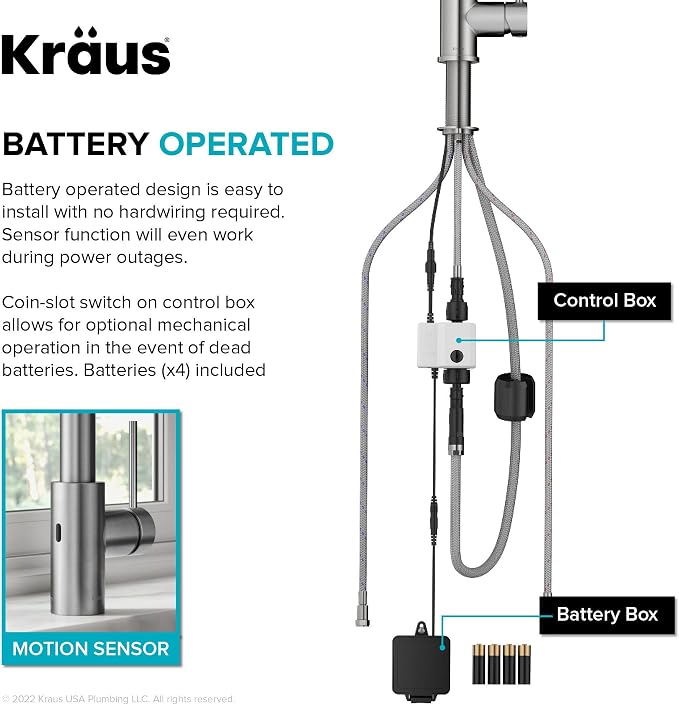 KRAUS Stainless Steel 21 in Touchless Pull Down Faucet KSF-2631SFS | QuickDock - Image 9