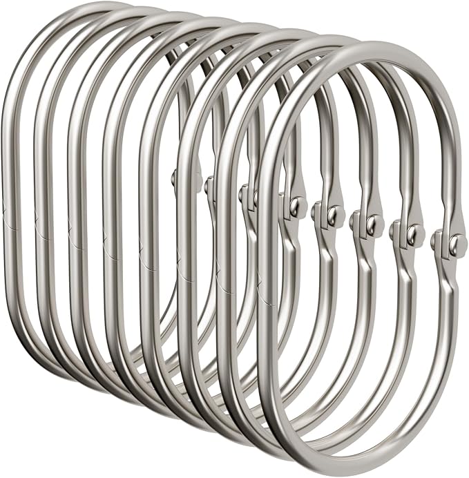 Bathway Shower Curtain Rings, Shower Curtain Hooks 12 Pcs Anti-Drop Shower Rings by Bathway